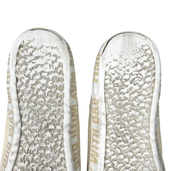 Vintage Rare Dolce & Gabbana Men’s Cream Slip On Sneakers Size US 10 main image 4